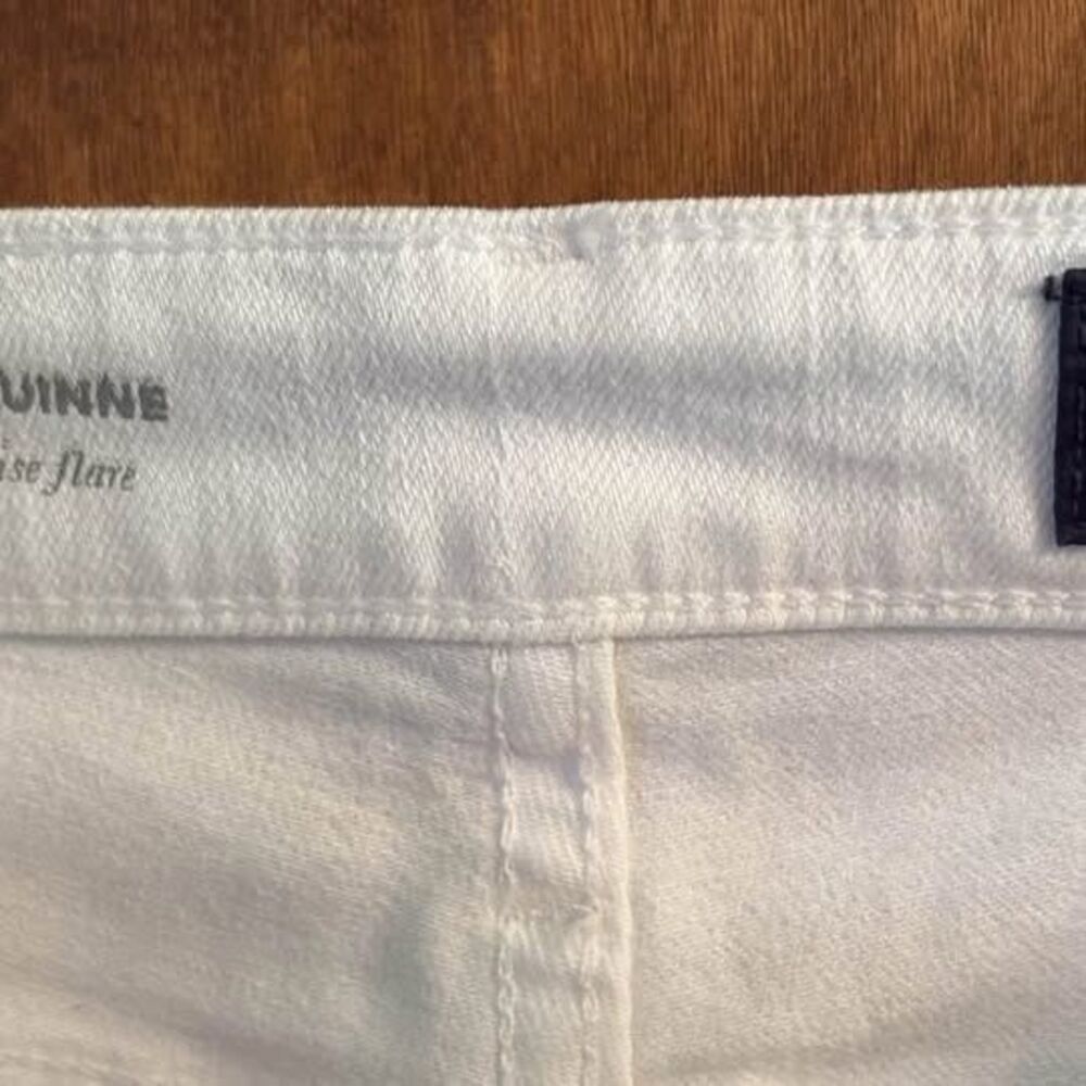 AG Adriano Goldschmied Quinne White High Rise Flare Jeans 26 Spring Cute New NWT - Picture 2 of 9